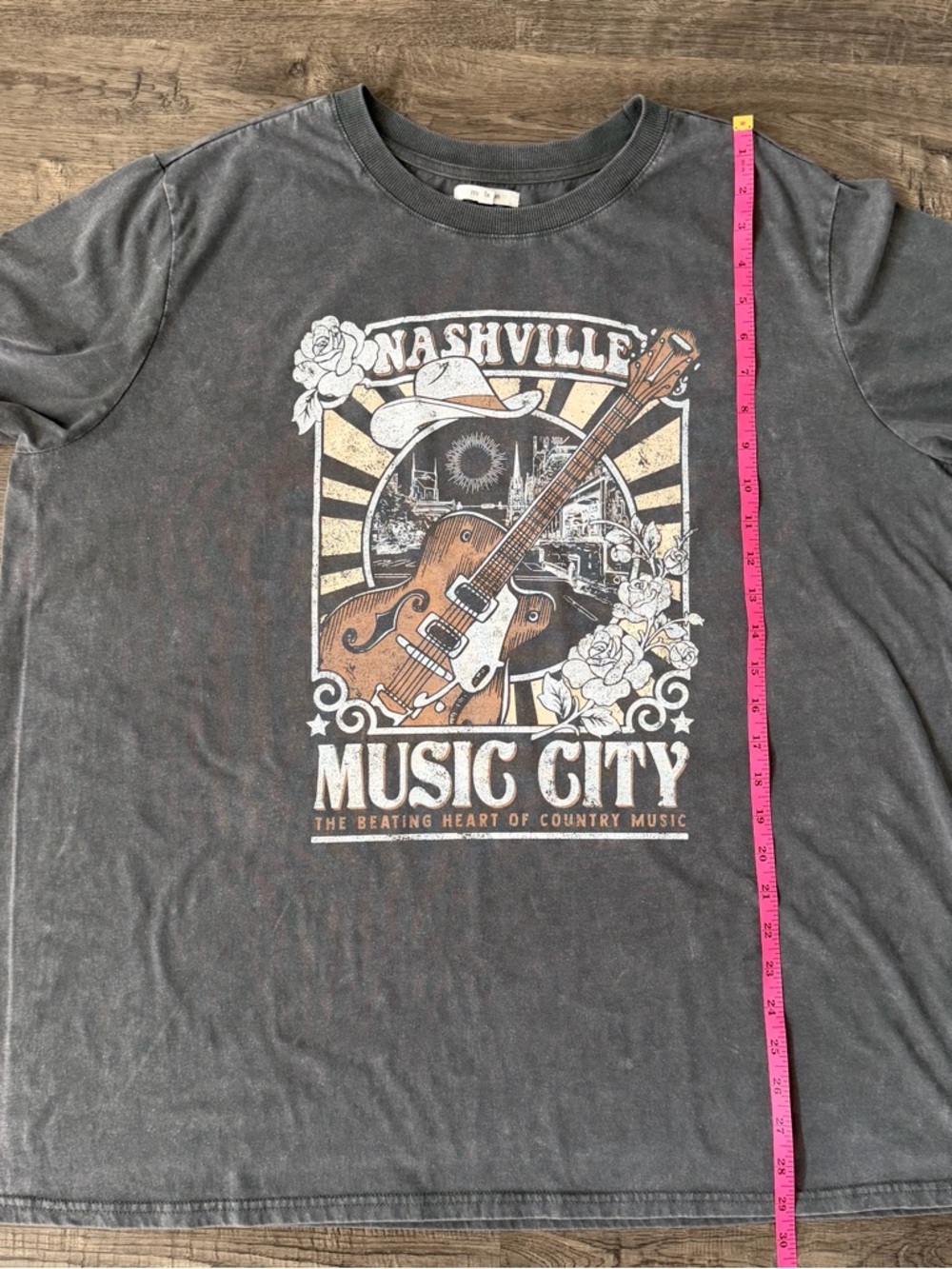 Maurices Nashville Graphic Tee 1X Vintage Wash Western Country Oversized - Picture 8 of 11
